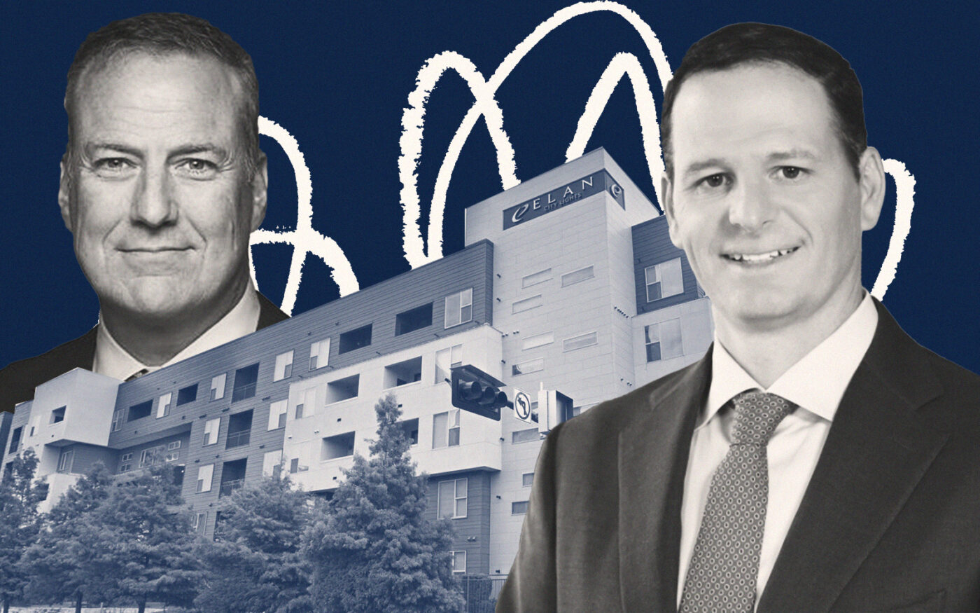 Greystar's Bob Faith and Attorney Jason Itkin with Elan City Lights Apartment