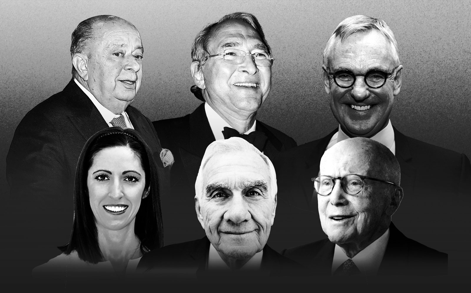 Clockwise from top left: Stanley Chera, Sheldon Solow, Peter Hauspurg, Gerald Hines, Jerry Wolkoff, and Bianca Yankov