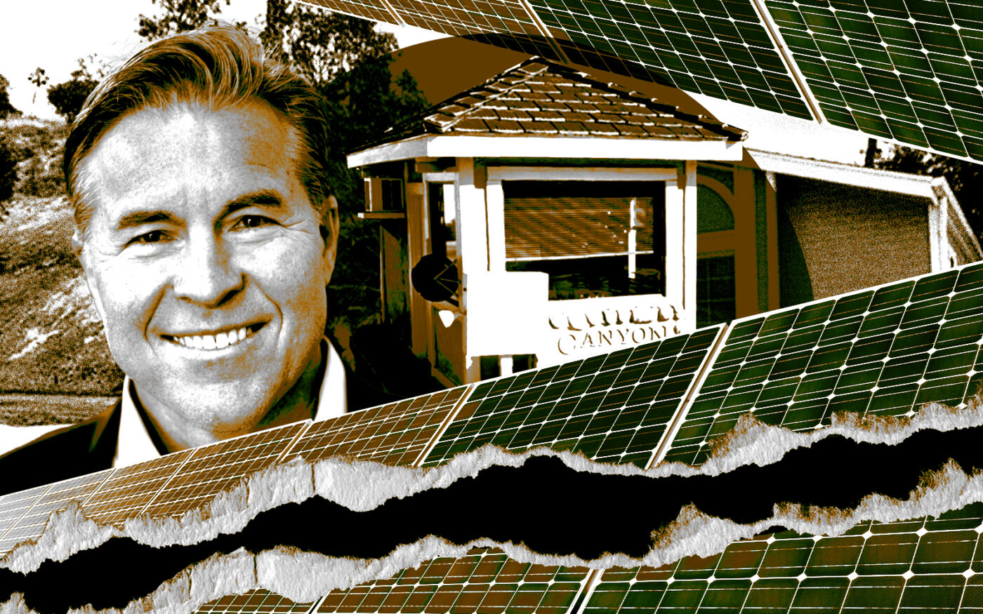 A photo illustration of Judge Stephen Pfahler and Canyon View Mobile Home Estates in Santa Clarita (Getty, LinkedIn, Google Maps)