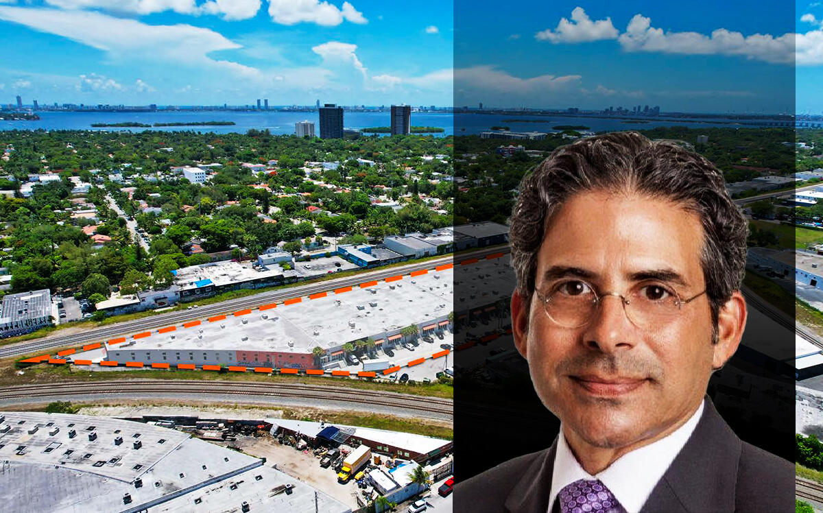 Pan Am Equities President and CEO Scott Solomon and Rail 71 at 7205 Northeast Fourth Avenue (DWN TWN Realty Advisors, LinkedIn)