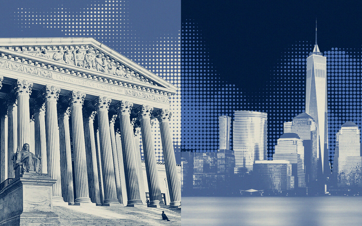 Supreme Court, New York skyline